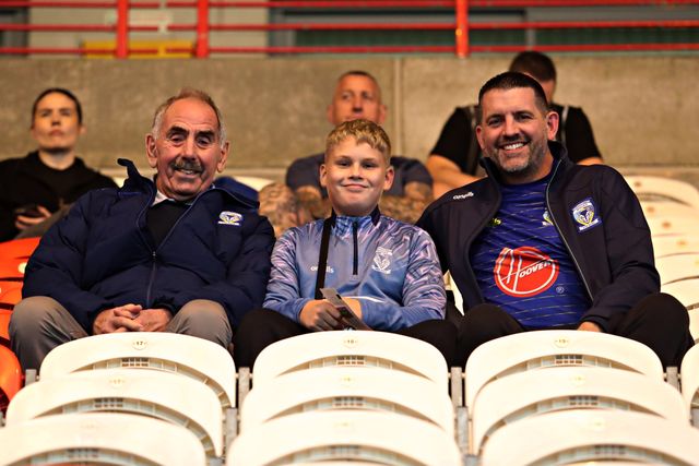 Warrington fans before the Betfred Super League round 27 match Hull KR vs Warrington Wolves at Sewell Group Craven Park, Kingston upon Hull, United Kingdom, 18th September 2025

(Photo by Sam Eaden/News Images)