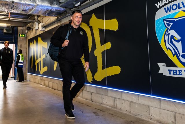 Sam Burgess manager of Warrington arrives during the Betfred Challenge Cup Quarter Final match Warrington Wolves vs Leigh Leopards at The Halliwell Jones Stadium, Warrington, United Kingdom on 11 April 2026

(Photo by Alfie Cosgrove/News Images)