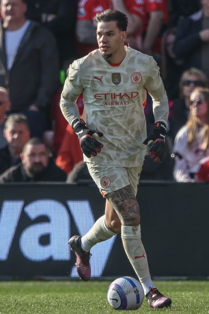 Ederson of Manchester City during the Premier League match Nottingham Forest vs Manchester City at City Ground, Nottingham, United Kingdom, 8th March 2025

(Photo by Alfie Cosgrove/News Images)