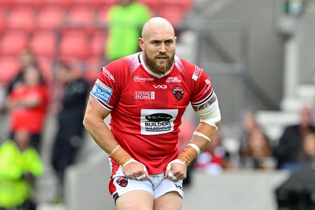 Gil Dudson of Salford Red Devils during the Betfred Super League Round 16 match Salford Red Devils vs Hull FC at Salford Community Stadium, Eccles, United Kingdom, 7th July 2024

(Photo by Cody Froggatt/News Images)