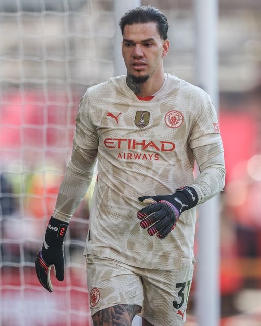 Ederson of Manchester City during the Premier League match Nottingham Forest vs Manchester City at City Ground, Nottingham, United Kingdom, 8th March 2025

(Photo by Alfie Cosgrove/News Images)