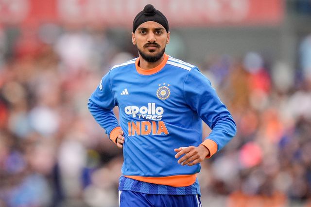 Arshdeep Singh of India during the Second Vitality T20 International match England vs India at Old Trafford, Manchester, United Kingdom on 04 July 2026

(Photo by Maynard Manyowa/News Images)