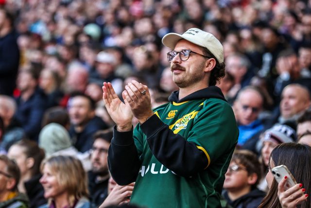Australia fans applaud their team during the The Ashes Series 2025 England vs Australia at Wembley Stadium, London, United Kingdom, 25th October 2025

(Photo by Alfie Cosgrove/News Images)