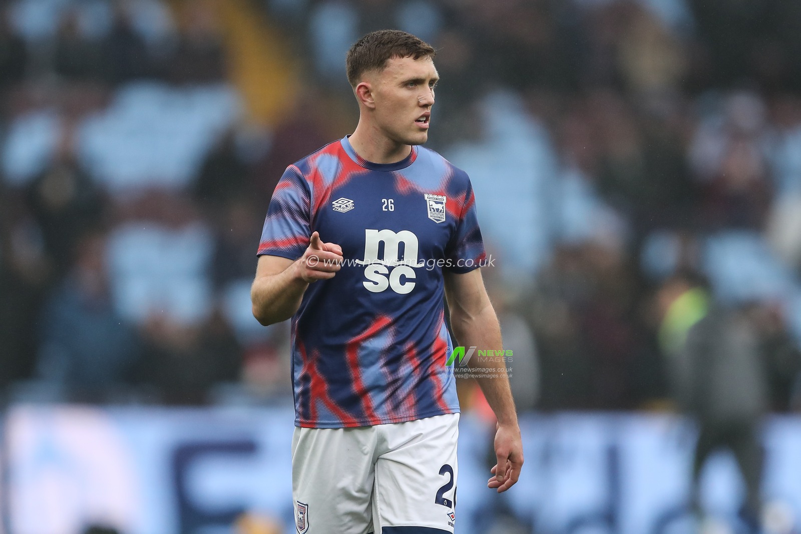 Dara O'Shea of Ipswich Town during the pre-game warm up ahead of the Premier League match Aston Villa vs Ipswich Town at Villa Park, Birmingham, United Kingdom, 15th February 2025

(Photo by Gareth Evans/News Images)