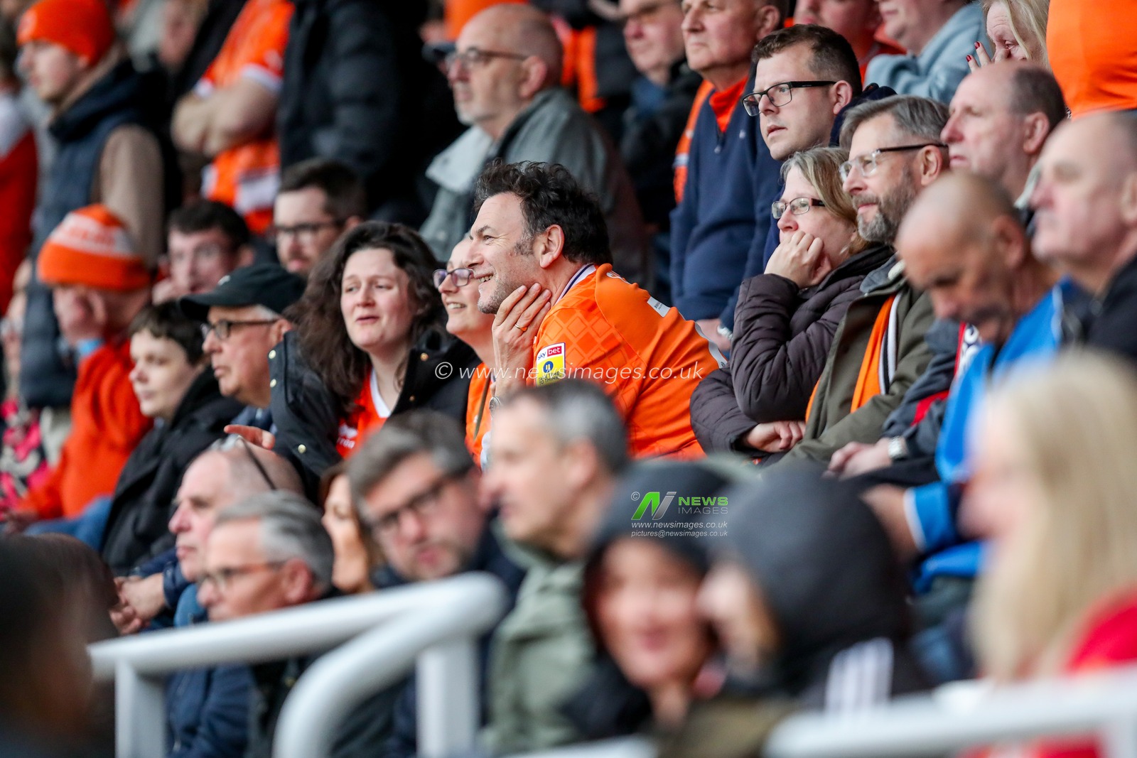 Blackpool fans look on during the Sky Bet League 1 match Northampton Town vs Blackpool at Sixfields Stadium, Northampton, United Kingdom, 22nd March 2025

(Photo by Izzy Poles/News Images)