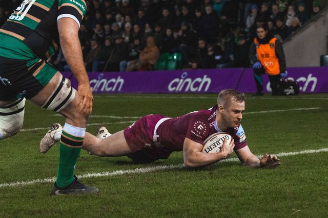Arron Reed of Sale Sharks during the Gallagher Premiership match Northampton Saints vs Sale Sharks at Cinch Stadium at Franklin's Gardens, Northampton, United Kingdom, 20th December 2025

(Photo by Craig Evans/News Images)

*** GER AUT SUI OUT ***