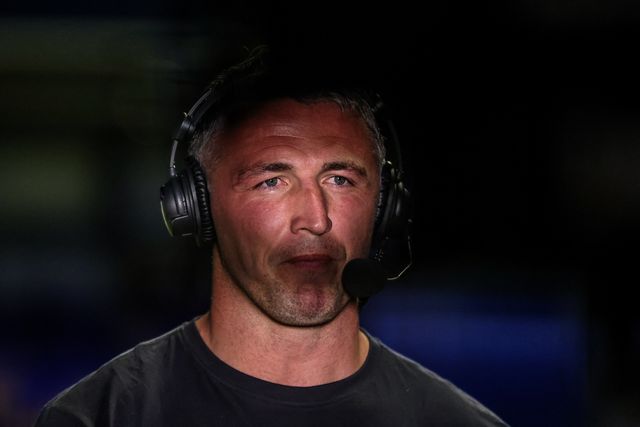 Sam Burgess manager of Warrington is interviewed by Sky Sports Rugby League during the Betfred Super League round 13 match Warrington Wolves vs Hull FC at The Halliwell Jones Stadium, Warrington, United Kingdom on 05 June 2026

(Photo by Alfie Cosgrove/News Images)