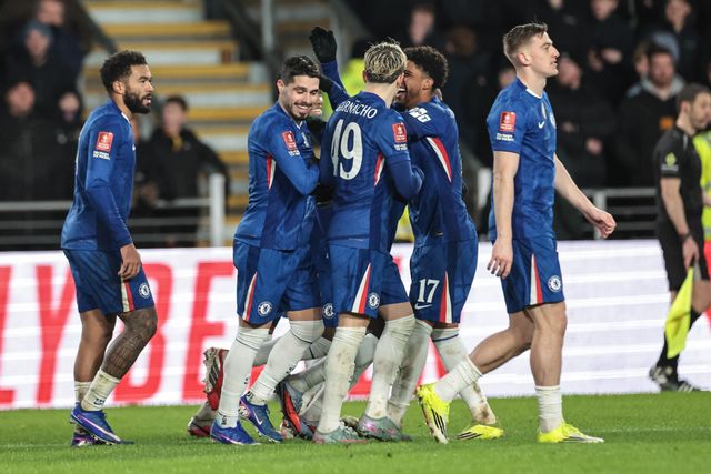 Pedro Neto of Chelsea celebrates his goal to make it 0-2 during the Emirates FA Cup 4th Round match Hull City vs Chelsea at MKM Stadium, Hull, United Kingdom on 13 February 2026

(Photo by Mark Cosgrove/News Images)