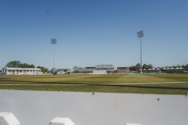 A general view of the pitch and stands during Leicestershire County Cricket Club vs Nottinghamshire County Cricket Club in Country Cricket Division One Day 1 at Grace Road, Leicester, United Kingdom on 01 May 2026

(Photo by Maynard Manyowa/News Images)