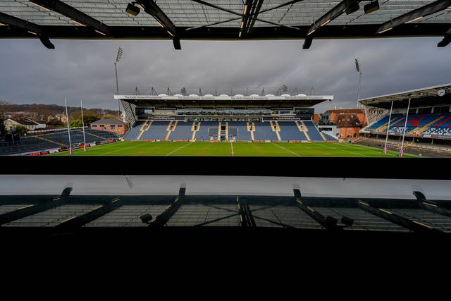 A general view of the pitch and stands during the Betfred Super League round 1 match Leeds Rhinos vs Warrington Wolves at AMT Headingley Stadium, Leeds, United Kingdom on 29 March 2026

(Photo by Maynard Manyowa/News Images)