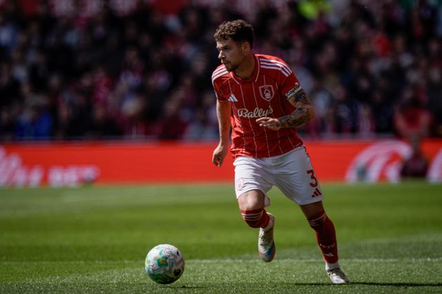 Neco Williams of Nottingham Forest makes a run with the ball  during the Premier League match Nottingham Forest vs Newcastle Untied at City Ground, Nottingham, United Kingdom on 10 May 2026

(Photo by Maynard Manyowa/News Images)