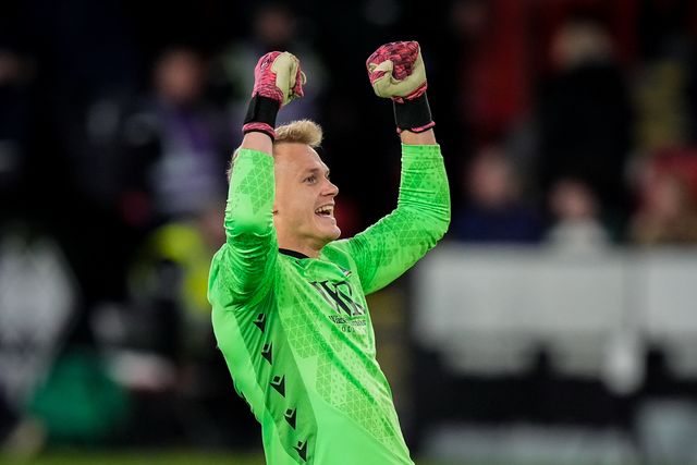 Blackburn Rovers goalkeeper Balazs Toth celebrates his goal to make it  Yuki Ohashi of Blackburn Rovers scoring to make it 0-3 during the Sky Bet Championship match Sheffield United vs Blackburn Rovers at Bramall Lane, Sheffield, United Kingdom on 22 April 2026

(Photo by Maynard Manyowa/News Images)