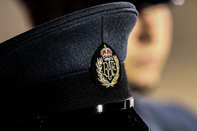 The hat of the RAF Regiment during the US President Donald Trump's state visit to the United Kingdom at London Stansted Airport, Stansted, United Kingdom, 16th September 2025

(Photo by Alfie Cosgrove/News Images)