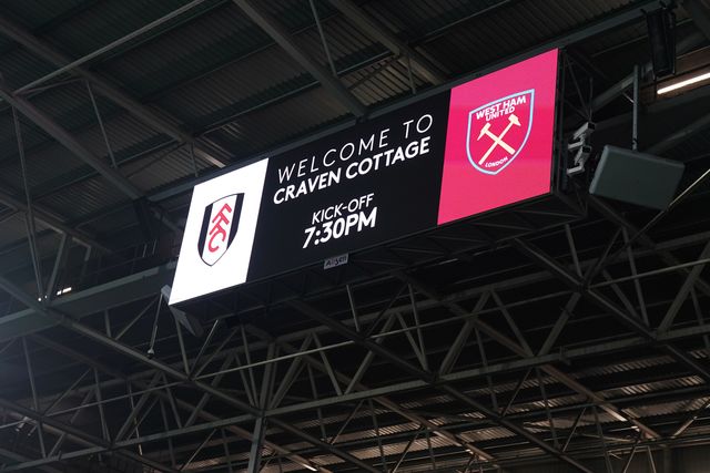 View of scoreboard at Craven cottage ahead of  the Premier League match Fulham vs West Ham United at Craven Cottage, London, United Kingdom on 04 March 2026

(Photo by Harvey Murphy/News Images)