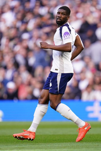 Kevin Danso of Tottenham Hotspur during the Premier League match Tottenham Hotspur vs Brighton & Hove Albion at Tottenham Hotspur Stadium, London, United Kingdom on 18 April 2026

(Photo by Harvey Murphy/News Images)