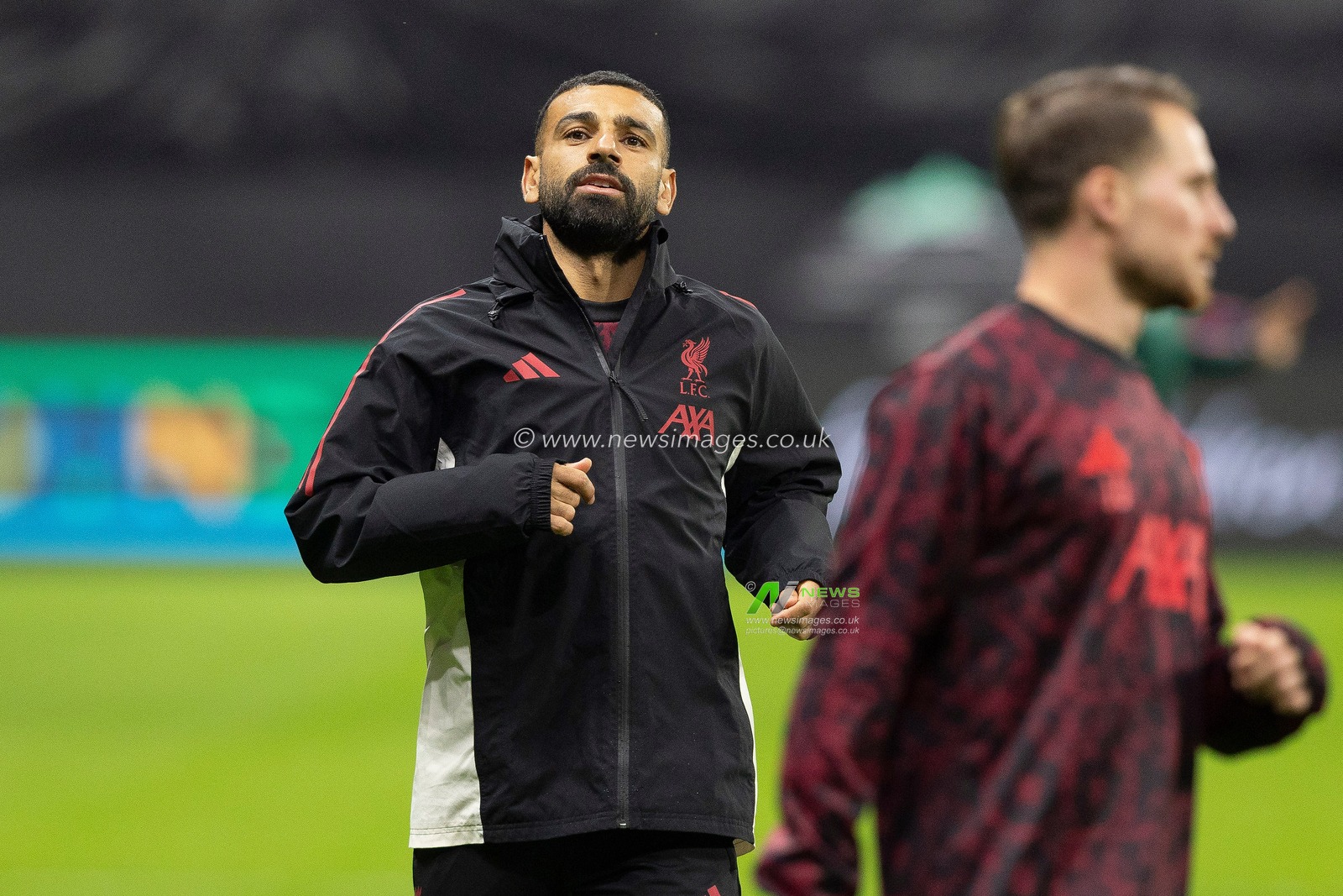 Mohamed Salah of Liverpool warming up with the substitutes before the UEFA Champions League Matchday 3 of 8 Eintracht Frankfurt vs Liverpool at Deutsche Bank Park, Frankfurt, Germany, 22nd October 2025

(Photo by Ian Stephen/News Images)