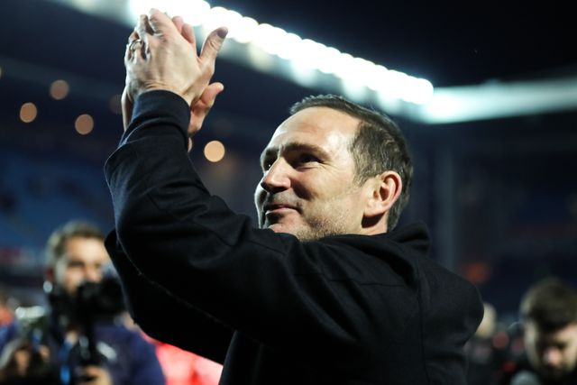 Frank Lampard manager of Coventry City celebrates promotion back to the Premier League after the Sky Bet Championship match Blackburn Rovers vs Coventry City at Ewood Park, Blackburn, United Kingdom on 17 April 2026

(Photo by Jorge Horsted/News Images)