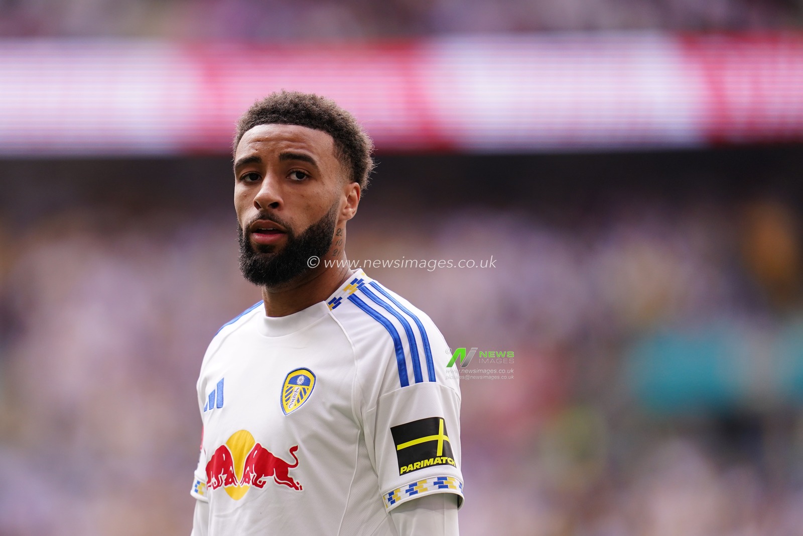 Jayden Bogle of Leeds United looks on during the Emirates FA Cup Semi-Final match Chelsea vs Leeds United at Wembley Stadium, London, United Kingdom on 26 April 2026

(Photo by Harvey Murphy/News Images)