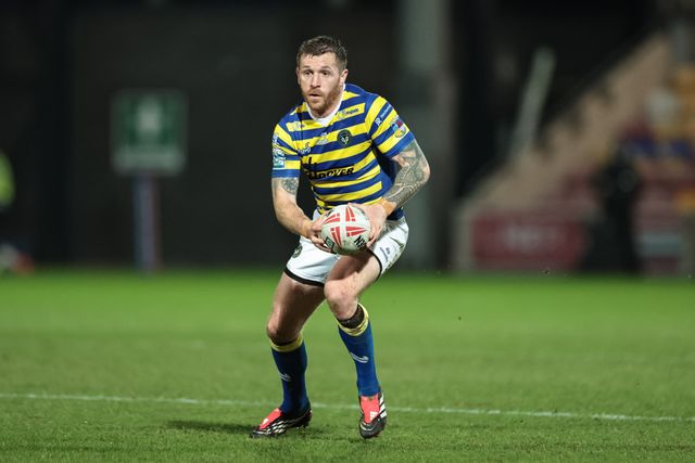 Marc Sneyd of Warrington Wolves in action with the ball during the Betfred Super League Round 4 match York Knights vs Warrington Wolves at LNER Community Stadium, York, United Kingdom on 06 March 2026

(Photo by Mark Cosgrove/News Images)