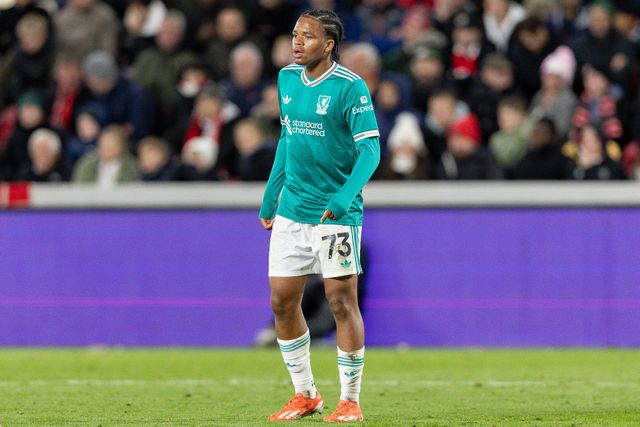 Rio Ngumoha of Liverpool during the Premier League match Brentford vs Liverpool at The Gtech Community Stadium, London, United Kingdom, 25th October 2025

(Photo by Ian Stephen/News Images)