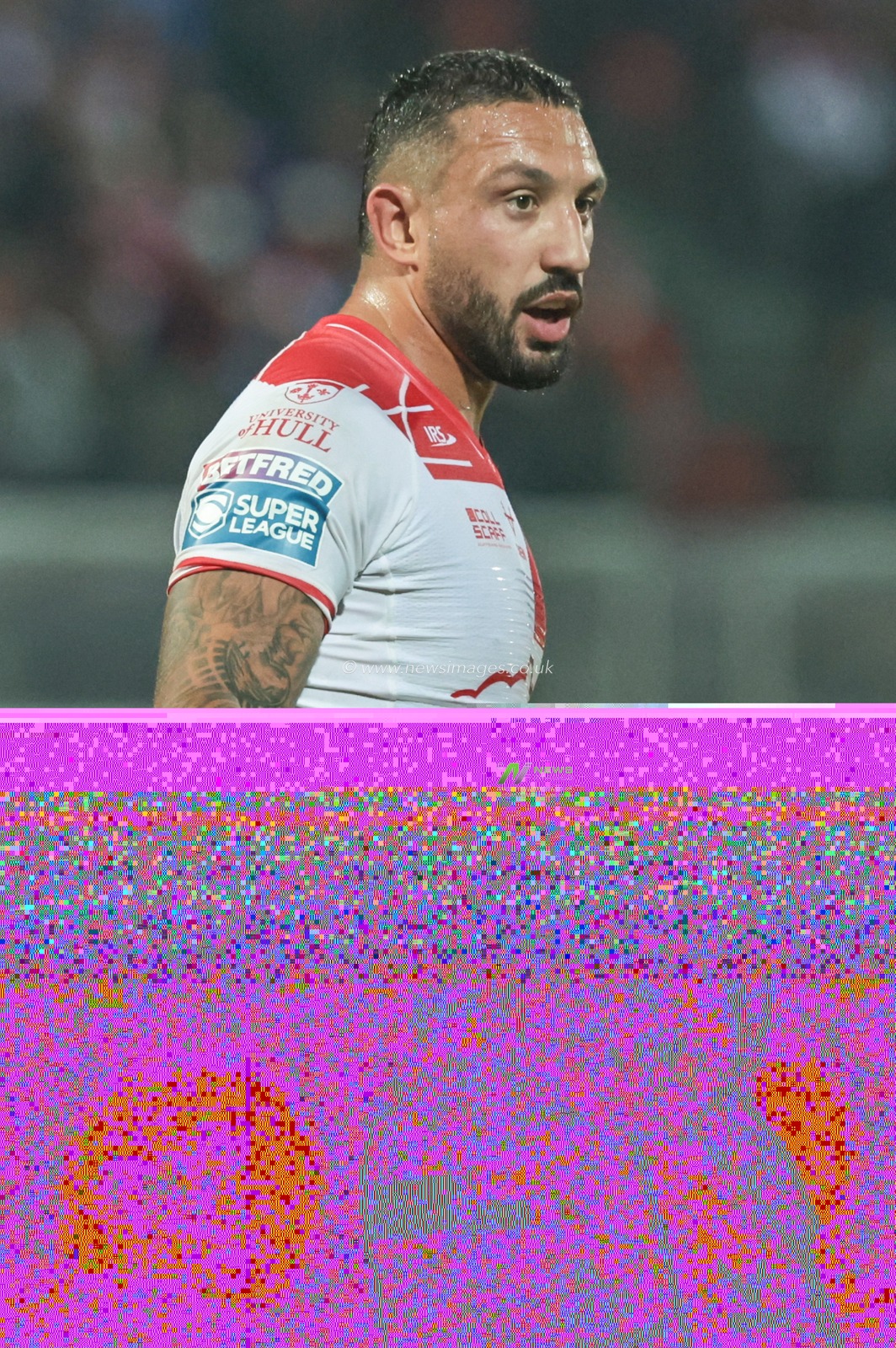 Elliot Minchella of Hull KR with the ball during the Betfred Super League Round 24 match Hull KR vs St Helens at Sewell Group Craven Park, Kingston upon Hull, United Kingdom, 29th August 2025

(Photo by Mark Cosgrove/News Images)