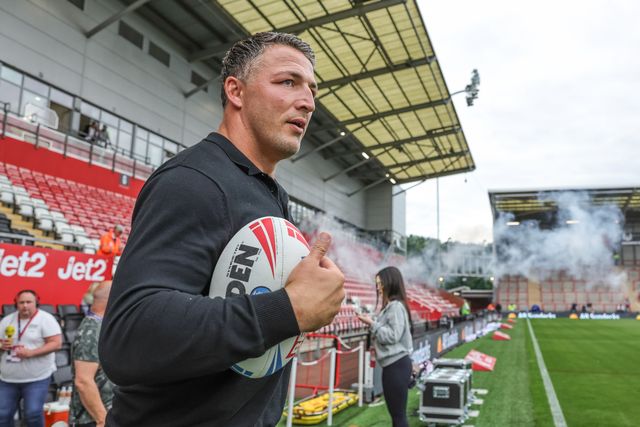 Sam Burgess Head Coach of Warrington Wolves arrives during the Betfred Super League Round 20 Leigh Leopards vs Warrington Wolves at Leigh Sports Village, Leigh, United Kingdom, 1st August 2025

(Photo by Mark Cosgrove/News Images)