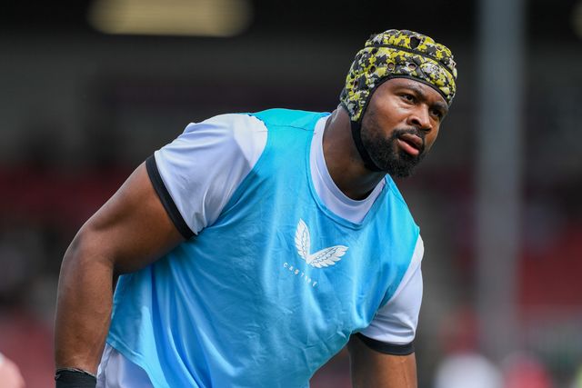 Christ Tshiunza of Exeter Chiefs warming up during the Gallagher Premiership match Gloucester vs Exeter at Kingsholm Stadium, Gloucester, United Kingdom on 26 April 2026

(Photo by Alex Williamson/News Images)