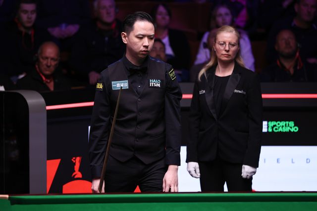 Xiao Guodongat during the 2025 Halo World Snooker Championship Game between John Higgins and Xiao Guodongat Crucible Theatre, Sheffield, United Kingdom, 26th April 2025

(Photo by Alex Roebuck/News Images)