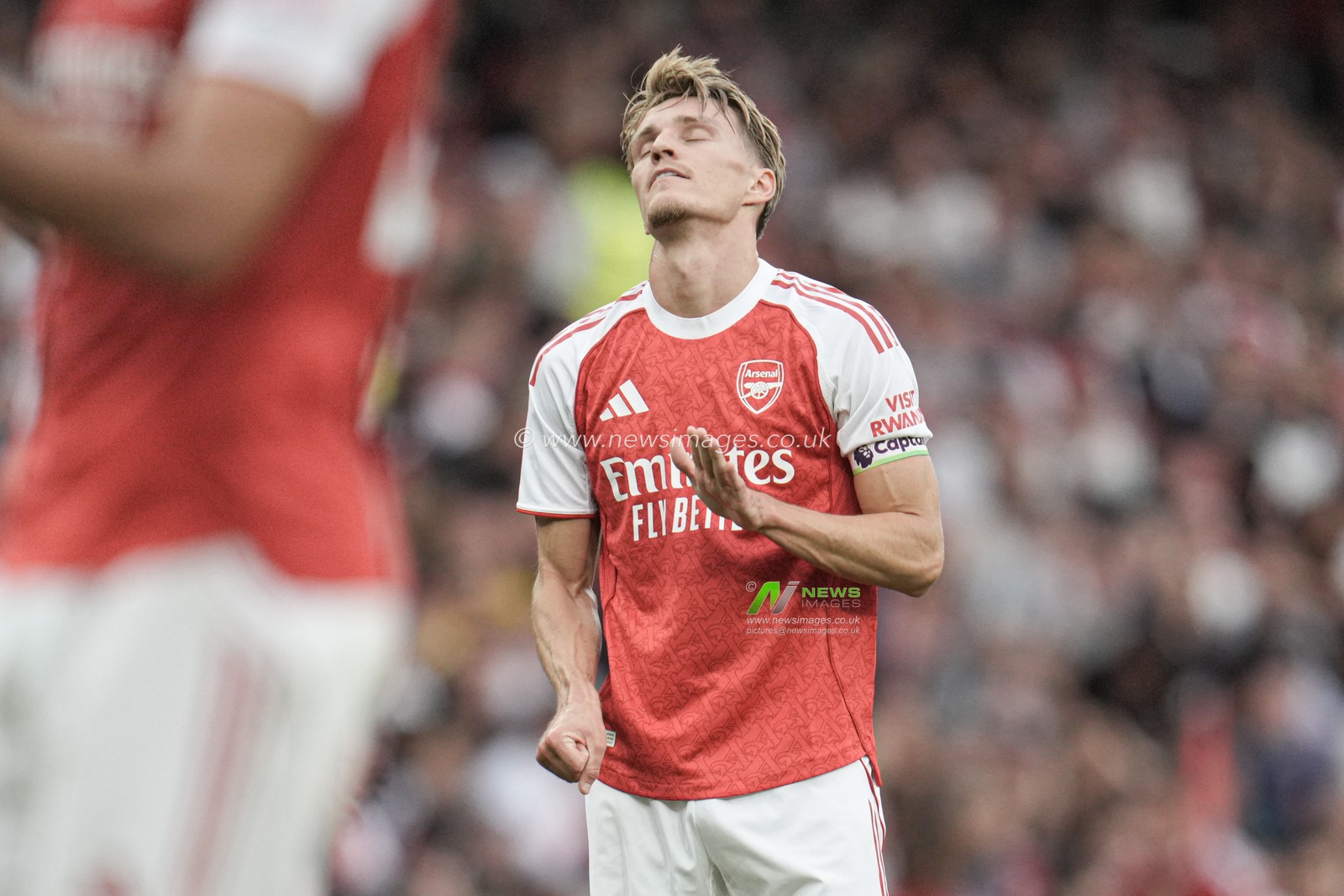 Martin Ødegaard of Arsenal frustrated during the Pre-season friendly match Arsenal vs Villarreal at Emirates Stadium, London, United Kingdom, 6th August 2025

(Photo by Harvey Murphy/News Images)