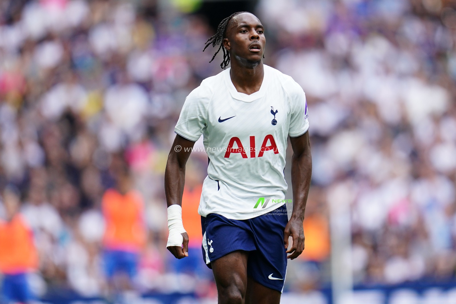 Mathys Tel of Tottenham Hotspur during the pre-season friendly match Tottenham Hotspur vs Hoffenheim at Tottenham Hotspur Stadium, London, United Kingdom on 15 August 2026

(Photo by Harvey Murphy/News Images)