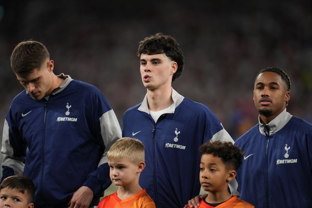 Archie Gray of Tottenham Hotspur during the UEFA Champions League Matchday 6 of 8 Tottenham Hotspur vs Slavia Prague at Tottenham Hotspur Stadium, London, United Kingdom, 9th December 2025

(Photo by Harvey Murphy/News Images)

*** GER AUT SUI OUT ***