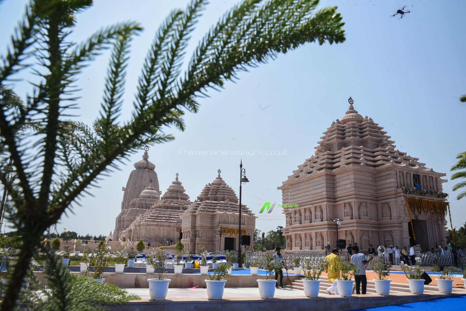 West Bengal Chief Minister Mamata Banerjee Wednesday inaugurated the magnificent Jagannath Dham temple in the tourist town of Digha, Constructed in the traditional Kalinga architectural style, the grand structure, developed by the state government at a cost of Rs 250 crore, is expected to emerge as a major centre for pilgrimage and tourism in the region in Digha.West Bengal,India on April 30,2025.Photo by Debajyoti Chakraborty.(Photo: Debajyoti Chakraborty/News Images)