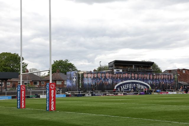A general view of The DIY Kitchens Stadium during the Betfred Super League round 11 match Wakefield Trinity vs Catalans Dragons at DIY Kitchens Stadium, Wakefield, United Kingdom on 15 May 2026

(Photo by Mark Cosgrove/News Images)