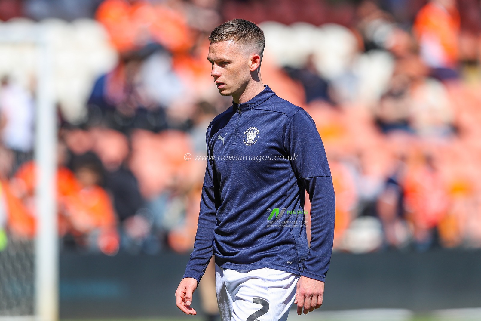Andy Lyons of Blackpool during the pre-game warm up ahead of the Sky Bet League 1 match Blackpool vs Bristol Rovers at Bloomfield Road, Blackpool, United Kingdom, 3rd May 2025

(Photo by Gareth Evans/News Images)