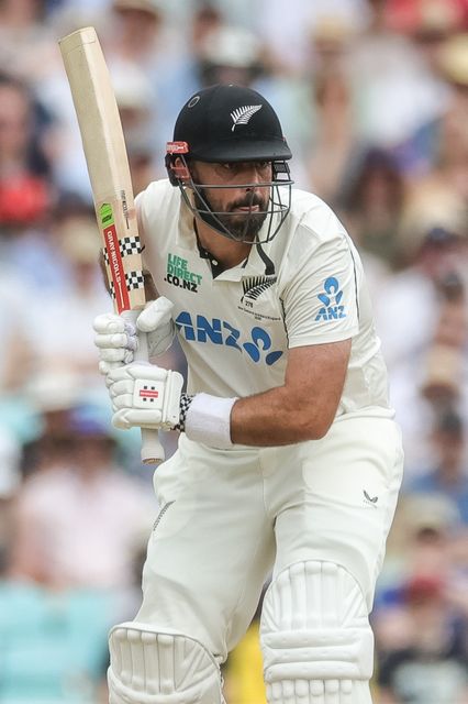 Daryl Mitchell of New Zealand faces a ball during the 2nd Rothesay Test Match Day 4 match England vs New Zealand at The Kia Oval, London, United Kingdom on 20 June 2026

(Photo by Mark Cosgrove/News Images)