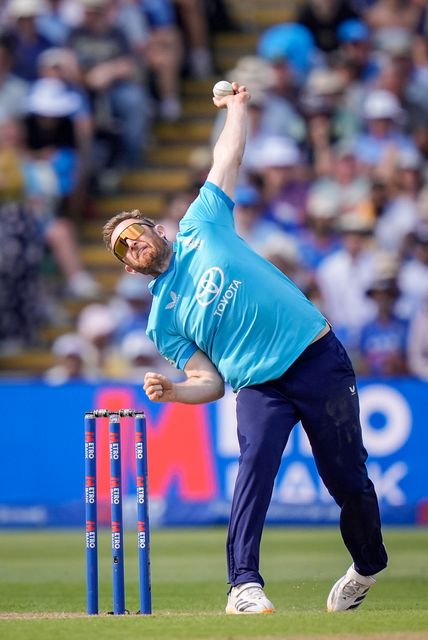 Liam Dawson of England delivers the ball during the 1st Metro Bank ODI match England vs India at Edgbaston, Birmingham, United Kingdom on 14 July 2026

(Photo by Maynard Manyowa/News Images)