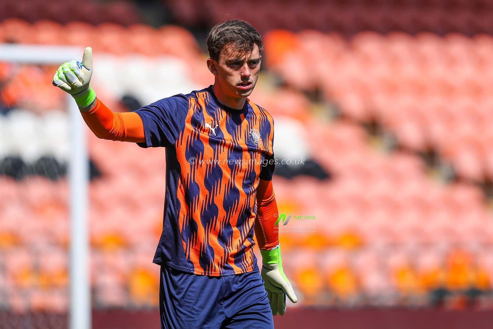 Harry Tyrer of Blackpool during the pre-game warm up ahead of the Sky Bet League 1 match Blackpool vs Bristol Rovers at Bloomfield Road, Blackpool, United Kingdom, 3rd May 2025

(Photo by Gareth Evans/News Images)