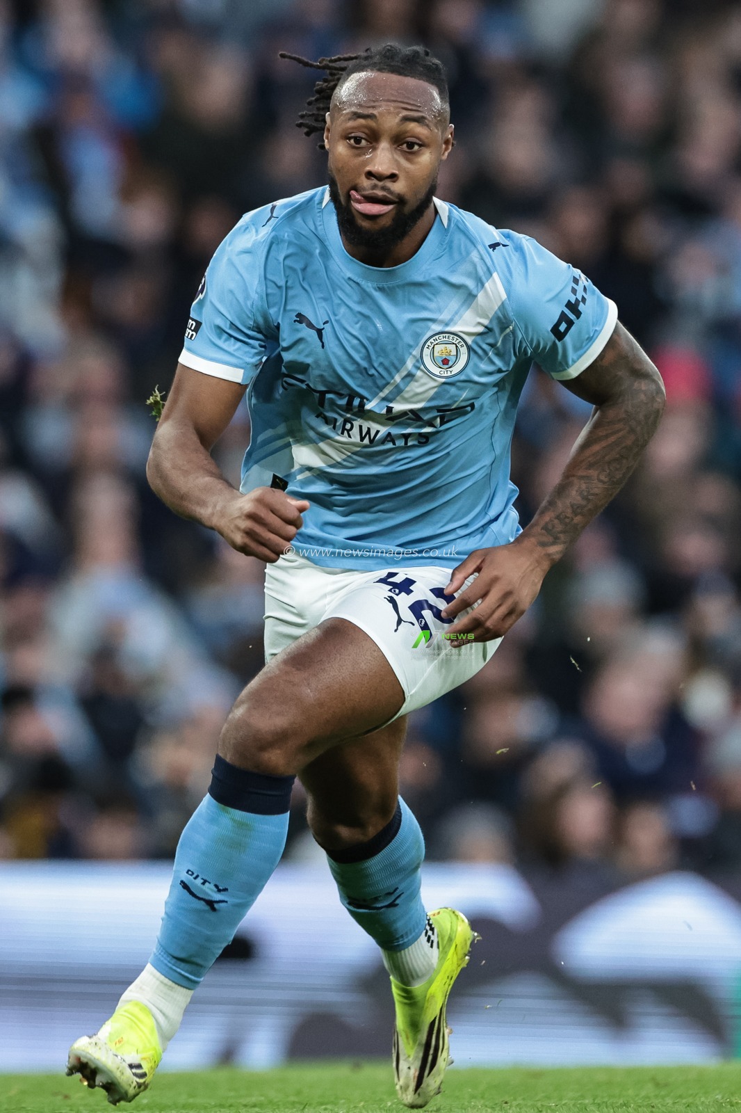 Antonie Semenyo of Manchester City during the Premier League match Manchester City vs Wolverhampton Wanderers at Etihad, Manchester, United Kingdom on 24 January 2026

(Photo by Mark Cosgrove/News Images)