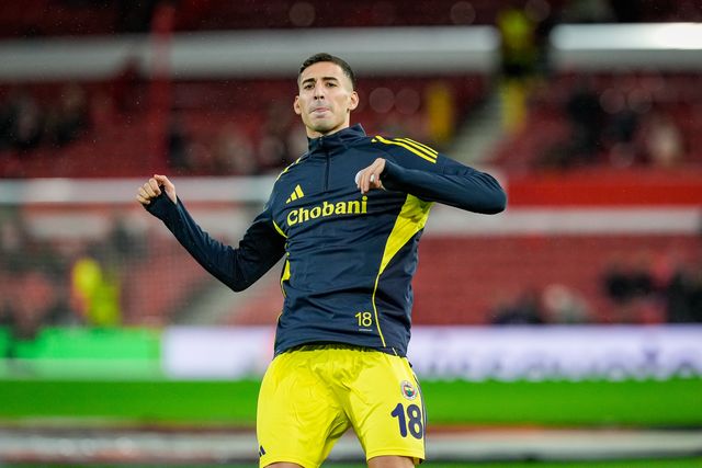 Mert Muldur of Fenerbahce in the pregame warmup session  during the UEFA Europa League 
Knockout Round Play-offs match Nottingham Forest vs Fenerbahce at City Ground, Nottingham, United Kingdom on 26 February 2026

(Photo by Maynard Manyowa/News Images)
