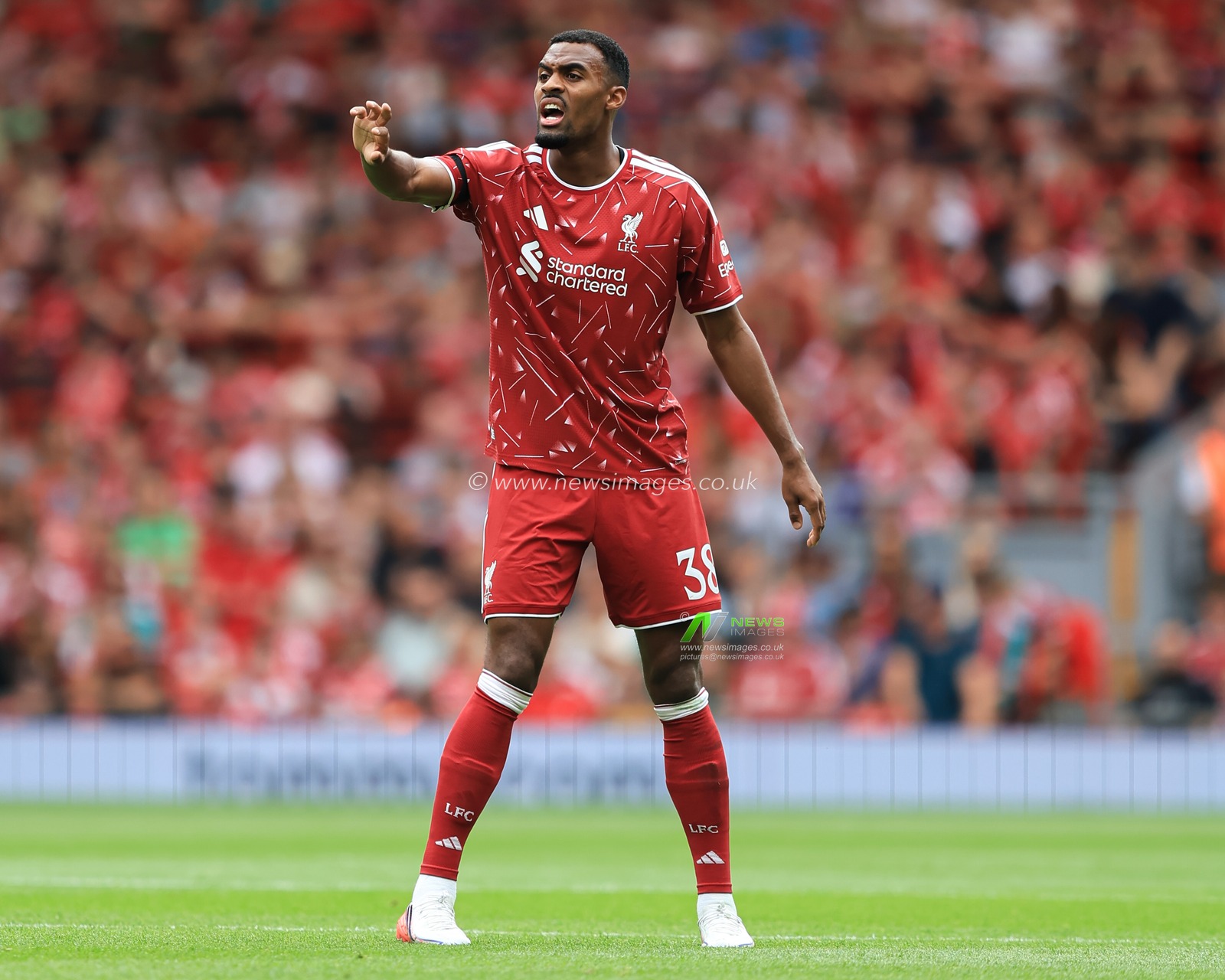 Ryan Gravenberch of Liverpool during the pre-season friendly match Liverpool vs Monaco at Anfield, Liverpool, United Kingdom on 09 August 2026

(Photo by Jorge Horsted/News Images)