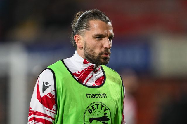 Jay Rodriguez of Wrexham during the pre-game warmup ahead of the Sky Bet League 1 match Wrexham vs Leyton Orient at SToK Cae Ras, Wrexham, United Kingdom, 18th February 2025

(Photo by Craig Thomas/News Images)