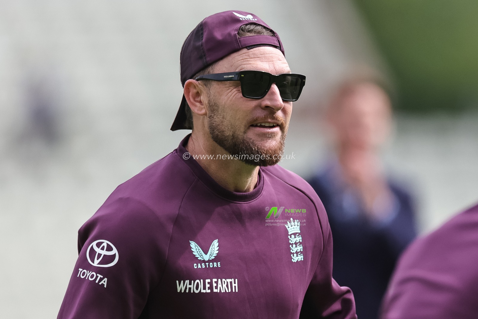 Egnald head coach Brendon McCullum in the pre-game warm up session during the 2nd Rothesay Test Match Day 1 England vs India at Edgbaston, Birmingham, United Kingdom, 2nd July 2025

(Photo by Mark Cosgrove/News Images)