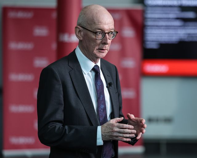 Pat McFadden MP, Secretary of State for Work and Pensions is interviewed in the lobby during the Labour Party Annual Conference 2025 Day 4 at ACC, Liverpool, United Kingdom, 1st October 2025

(Photo by Mark Cosgrove/News Images)