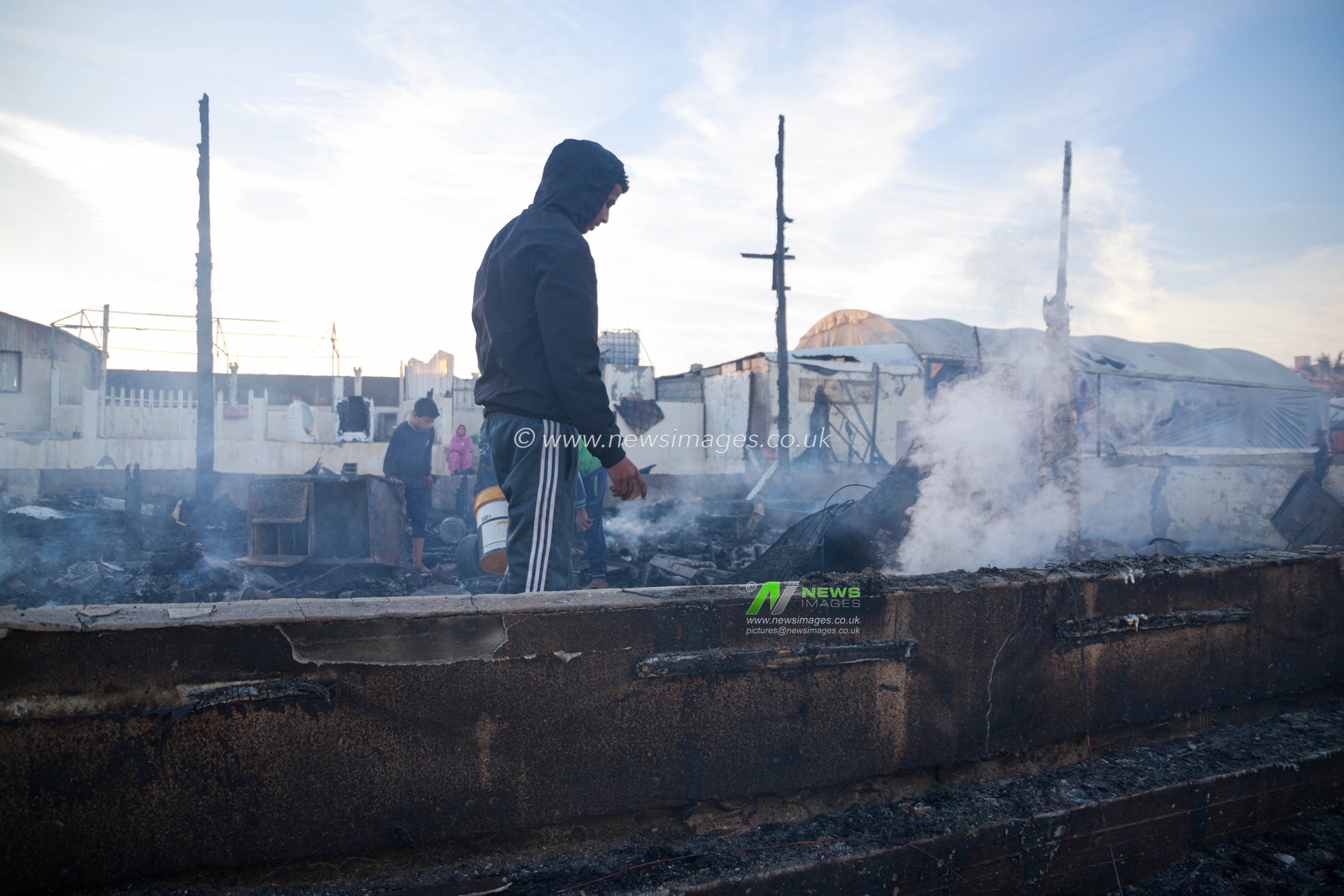Scenes of the extensive destruction caused by the Israeli bombing that targeted Lorance CafÃ© and Cafeteria on the beach of Deir al-Balah city in the central Gaza Strip at dawn on the 466th day of the war on Gaza.(Photo: Mohammed Skaik/News Images)