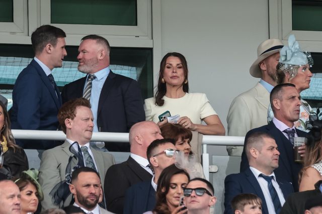 Wayne and Coleen Rooney are in the stand for the Grand National during the 2026 Randox Grand National Day at Aintree Racecourse, Aintree, United Kingdom on 11 April 2026

(Photo by Mark Cosgrove/News Images)