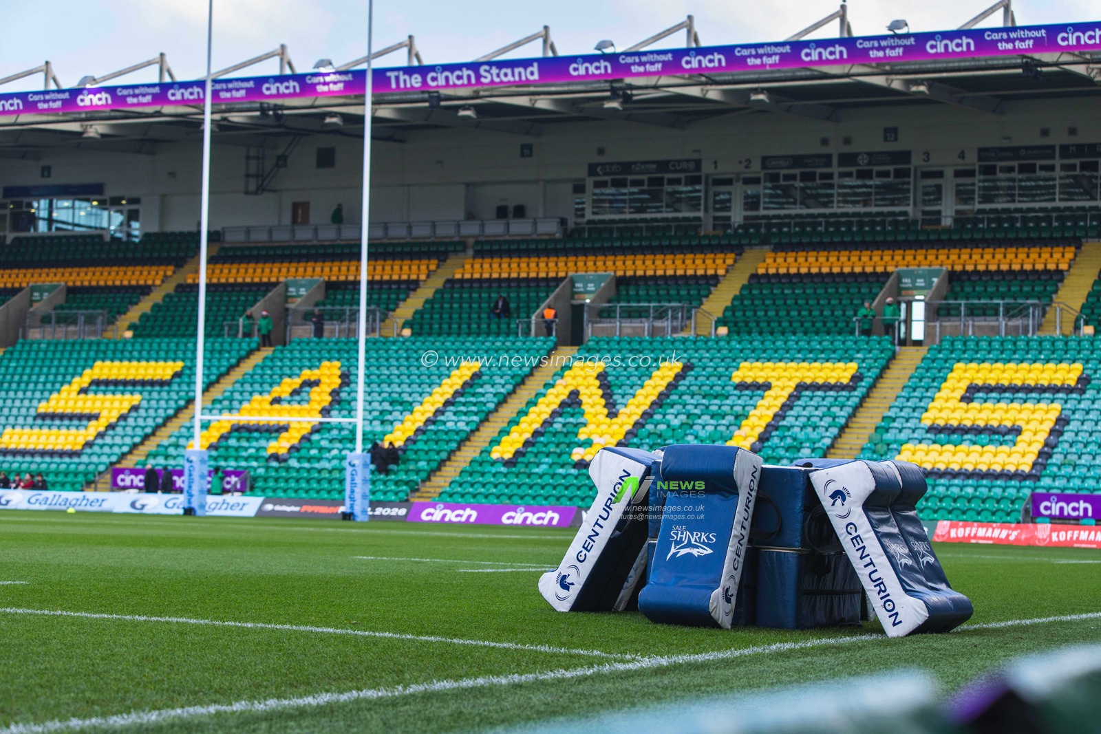 Cinch Franklins Gardens before the Gallagher Premiership match Northampton Saints vs Sale Sharks at Cinch Stadium at Franklin's Gardens, Northampton, United Kingdom, 20th December 2025

(Photo by Craig Evans/News Images)

*** GER AUT SUI OUT ***