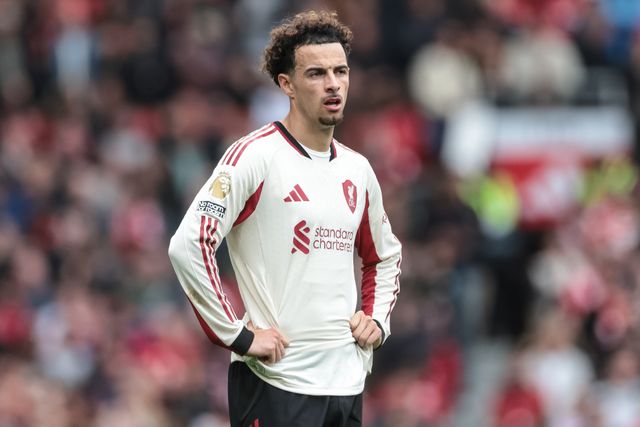 Curtis Jones of Liverpool during the Premier League match Manchester United vs Liverpool at Old Trafford, Manchester, United Kingdom on 03 May 2026

(Photo by Mark Cosgrove/News Images)