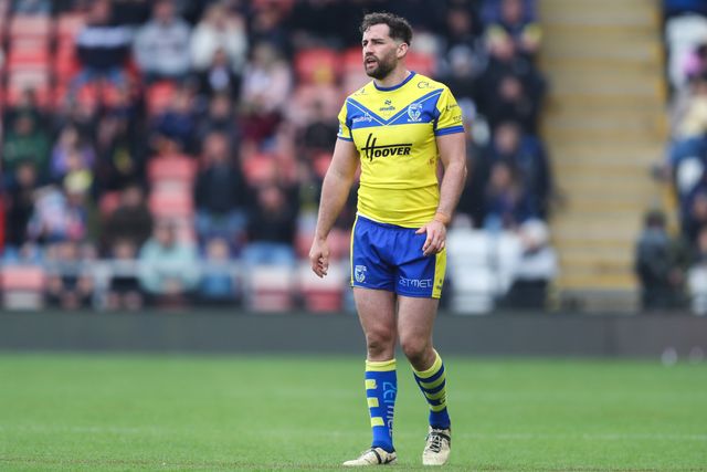Toby King of Warrington Wolves during the Betfred Super League Round 8 match Leigh Leopards vs Warrington Wolves at Leigh Sports Village, Leigh, United Kingdom, 19th April 2025

(Photo by Gareth Evans/News Images)