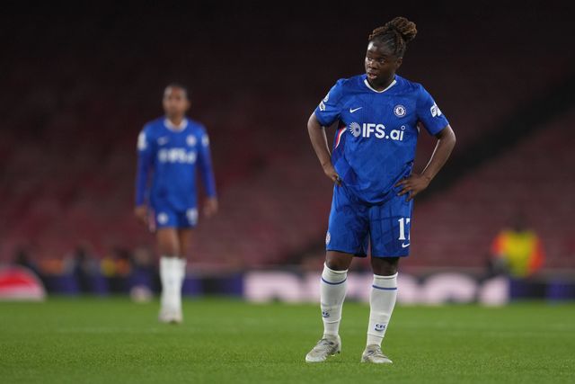 Sandy Baltimore of Chelsea during the UEFA Women's Champions League Quarter-finals match Arsenal vs Chelsea at Arsenal Stadium, London, United Kingdom on 24 March 2026

(Photo by Harvey Murphy/News Images)
