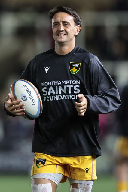 Alex Mitchell of Northampton Saints in the pre-game warm up during the Gallagher Premiership match Newcastle Red Bulls vs Northampton Saints at Kingston Park, Newcastle, United Kingdom, 17th October 2025

(Photo by Mark Cosgrove/News Images)